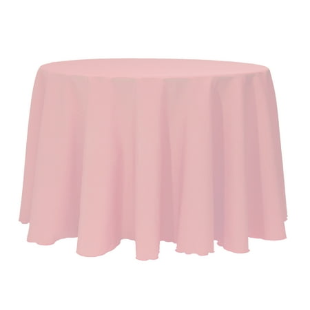 

Ultimate Textile (3 Pack) 132-Inch Round Polyester Linen Tablecloth - for Wedding Restaurant or Banquet use Dusty Rose Pink