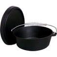 thumbnail image 1 of 4 Cuartos. Olla De Hierro Fundido Sazonada Con Tapa De Hierro Fundido, Color Negro, 1 of 5