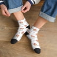 thumbnail image 3 of Fuzoiu Corgi With Santa Claus Hat Print Adult Socks, Crew Moisture-wicking Socks, Unisex Cushion Crew Socks,Casual Sports Ankle Socks, 3 of 7