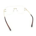 thumbnail image 7 of Oversize Luxury Hip Hop Gangster Swagger Rimless Racer Shield Eyeglasses [Light Gold], 7 of 7