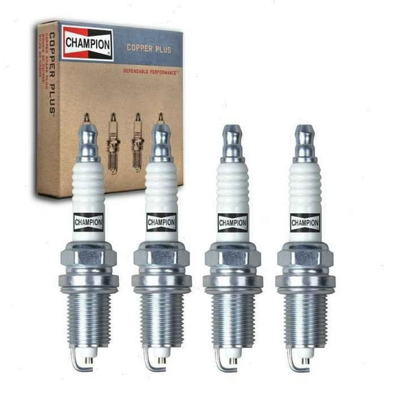 4 pc Champion Copper Plus Spark Plugs compatible with Toyota Tacoma 2.4L 2.7L L4 1995-2004