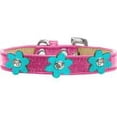 thumbnail image 2 of Metallic Flower Ice Cream Collar Pink With Metallic Turquoise Flowers Size 14, 2 of 2