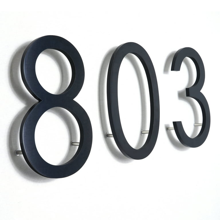 8 Inch Floating House Numbers 6 Modern