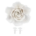 thumbnail image 4 of Milisten 1pc Ceramic Flower Wall Hanging 3D Rose Ornament Wall Background Mural Hanging Decoration - Size (White), 4 of 8