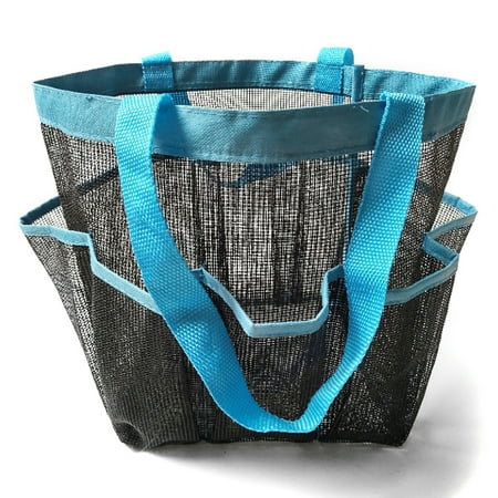 Deluxe Mesh Tote Bag - Women Mesh Beach Bag - Toy Tote Bag - Large Lightweight Market, Grocery & Picnic Tote with Oversized Pockets