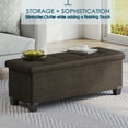 thumbnail image 5 of StorageBud Ottoman with Storage Bench, 43-inch Storage Ottoman, Linen, White, 5 of 8