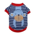 thumbnail image 1 of Traje para mascotas con dibujos animados, camisa fina para perros, sudaderas a rayas, ropa de otoño e invierno para mascotas, para cachorros pequeños y medianos, azul oscuro XL, 1 of 14