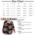thumbnail image 3 of Camiseta suelta con estampado de moda de talla grande para mujer Blusa de manga larga con cuello en V Tops casuales Pompotops  FGAJ4089, 3 of 8