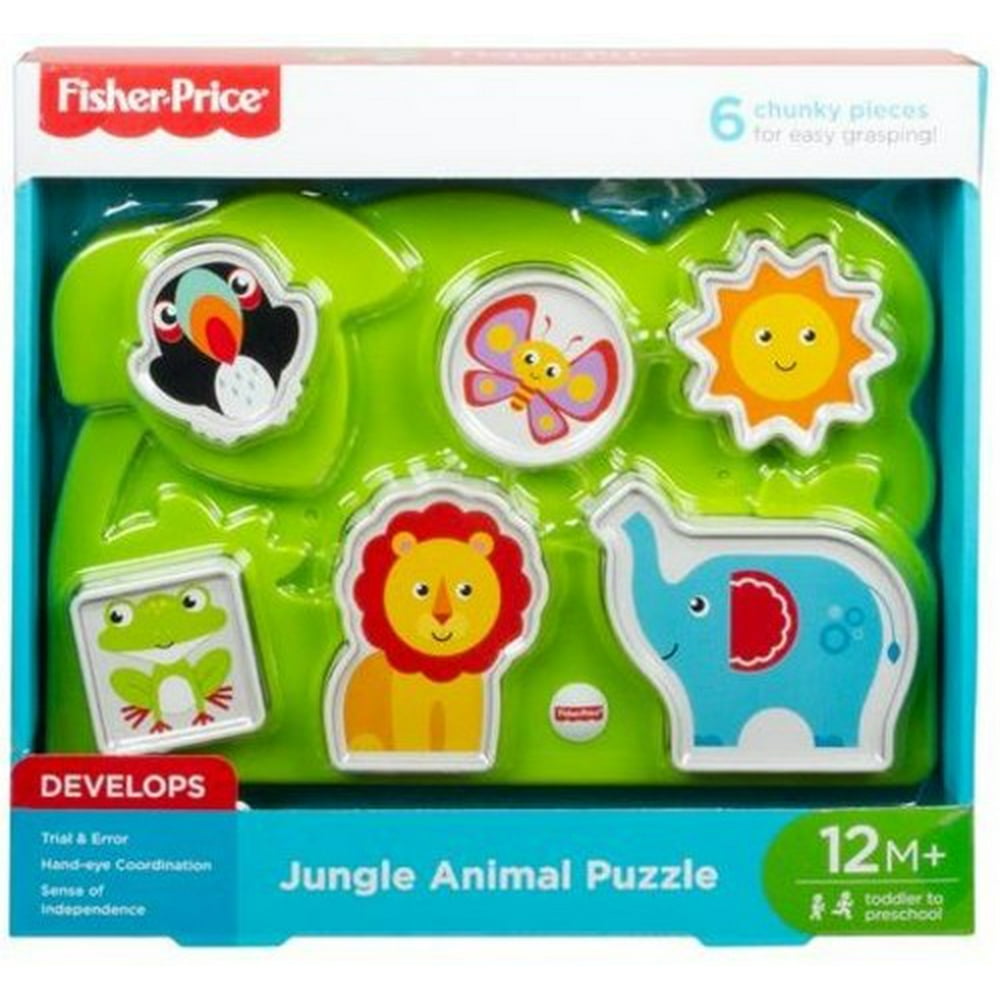 Fisher-Price Train Safari Rigolo | Jouet Premier âge 6 Mois+ | Animaux à Empiler Et Train à Tirer | Hippopotame, Singe, Crocodile