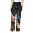 thumbnail image 2 of KLL Womens Abstract Peacock Painting Print Pajama Pants Soft Pajama Bottoms for Women Cozy Lounge Pants-XX-Large, 2 of 7