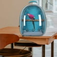 thumbnail image 1 of ziyahi Bird Carrier Cage Shoulder Bag Pet Parrot Travel Clear Backpack Light Blue, 1 of 7
