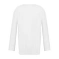thumbnail image 5 of LEAVINGSUO Long Sleeve T-Shirt Women's Fashion Solid Loose T-Shirt Long Sleeves Blouse V-Neck Casual Tops, 5 of 5