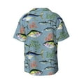 thumbnail image 2 of Fotbe Various Wild Sea Fish print Short Sleeve Button Down Shirts for Men Casual Summer Beach Wrinkle Free Shirt-XX-Large, 2 of 7
