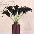 thumbnail image 2 of 24 Pcs Calla Lilies Artificial Latex, Realistic Single Stem Calla Lily Flower Bouquet (Black), 2 of 4