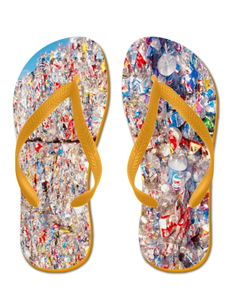 CafePress Plastic Recycling Flip Flops, Funny Thong