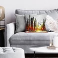 thumbnail image 2 of Begin Home Decor 5541-1616-CI334 16 x 16 in. Abstract Red Skyline Pillow - Bedroom Decor Accent Pillow, 2 of 4