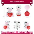thumbnail image 2 of DolliBu I LOVE YOU Plush Cow – Cute Stuffed Farm Animal with Sweet Heart Message for Valentines, Anniversary, Romantic Date, Boyfriend, Girlfriend Gift – 3.5 Inches, 2 of 6