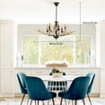 thumbnail image 2 of Aiqidi Vintage Antler Chandelier 6 Lights Rustic Farmhouse Deer Chandelier Fixtures for Dining Room Bar Cafe Decor, 2 of 12