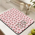 thumbnail image 3 of Fruity Strawberry Dish Drying Mat, Cute Red Sweet Fresh Summer Absorbent Kitchen Mat, 3 of 5