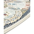 thumbnail image 3 of Unique Loom Narenj Collection Area Rug - Glasgow (5' 3" Round Ivory/Blue), 3 of 7