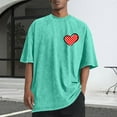 thumbnail image 2 of RKSTN Valentine's Day Gifts T Shirts for Men Oversized Crewneck Cotton Valentine Print Short Sleeves Shirts Tops Mens Casual Round Neck Sports Washed Distressed T-Shirts Loose Comfy Soft Tee Shirts, 2 of 6