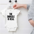 thumbnail image 2 of The Snuggle Is Real Humor Pun Cute Romper Boys or Girls Infant Baby Brisco Brands 6M, 2 of 6