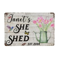 Funny Vintage Metal Sign Personalized She Shed Signs Farmhouse Garden Decor Aluminum Sign Vintage Poster Home Bedroom Office Club 8x12 Inch