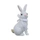 thumbnail image 1 of White Sitting position Estatuilla de conejito de Pascua, adorno tejido de ratán de resina, decoración de escritorio, Festival, 1 of 5