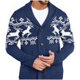 thumbnail image 5 of COSFO V Neck Men Sweater Graphic Casual Cardigan Button Down Sweater Loose Fit Winter Knitted Long Sleeve Men Shirts, 5 of 5