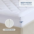 thumbnail image 4 of Sleep Philosophy Full Size Quilted Fitted Mattress Pad Cover, Waterproof Mattress Topper with Deep Pocket, Extra Thick Bed Mattress Protector, Down Alternative Mattress Cover, Machine Washable, 4 of 12