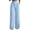 Blue Pants, variant on Work Pants for Women Half Elastic Waist Straight Leg Suit Pant Solid Color Business Commute Trousers with Pockets Blue XXL