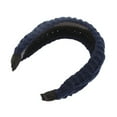 thumbnail image 4 of Unique Bargains 1 Pc Fashion Cable Knit Wide Headbands for Women Dark Blue, 4 of 6