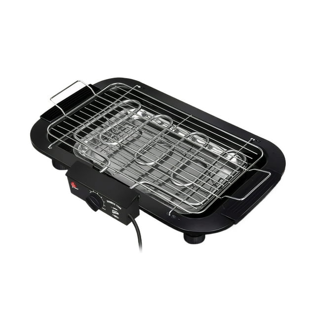 kurtrusly Poêle Électrique Sans Fumée Options de Cuisson Polyvalentes pour BBQ Sans Fumée Noir US