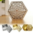 thumbnail image 3 of Plastic Hexagonal Square Gift Box Wedding Favor Case Exquisite Appearance Large Capacity Smooth Lovely Candy Boxes for Chocolate Gold Square, 3 of 7
