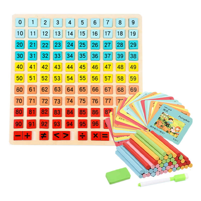 MagiDeal Double Side Counting Number Flash Cards Preschool Toddler Kids 
