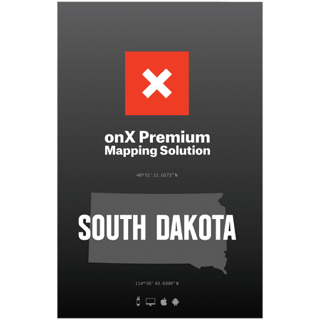 South Dakota Hunting Maps: onX Hunt Chip for Garmin GPS - Public & Private Land Ownership - Hunting Units - Includes Premium Membership for onX Hunting App for iPhone, Android & (Best Hunting Map App)