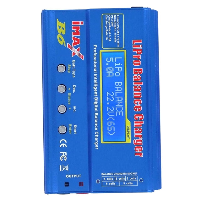 IMAX B6 Profesional Lipo Balance Cargador Descargador Para Batería RC Azul SM SunniMix Cargador de equilibrio profesional