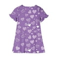 thumbnail image 3 of Cethrio Kids Girls' Summer Nightgowns, Ruffled Soft Short Sleeve Dancing Sleep Dresses Multicolor Size 4T-5T, 3 of 4