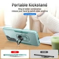 thumbnail image 6 of Dteck Case for Samsung Galaxy S21 FE 5G with Ring Stand, Heavy Duty Full Body Shockproof Case Support Car Mount Hybrid Bumper Silicone Hard Back Cover for Samsung Galaxy S21 FE, Green, 6 of 8