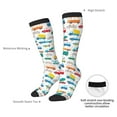 thumbnail image 4 of Yiaed Cute Transport Print Great elasticity Adult Stockings Sports socks for Men and Women, 4 of 6
