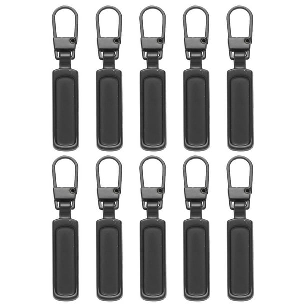 Etereauty Zipper Pull Replacement Pulls Tags Head Repair Metal Extension Fixer Detachable
