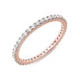 thumbnail image 5 of AFFY Moissanite Diamond Full Eternity Stackable Band Ring For Women in 10K Solid Rose Gold-6.5, 5 of 7