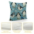 thumbnail image 4 of Chilfamy Penguins Throw Pillow Cover Antarctica Wildlife Decorative Throw Pillowcase for Sofa, Cartoon Animals Pillow Case Cushion Cover, Snow Blue Cushion Case Room Decorations White, 4 of 5