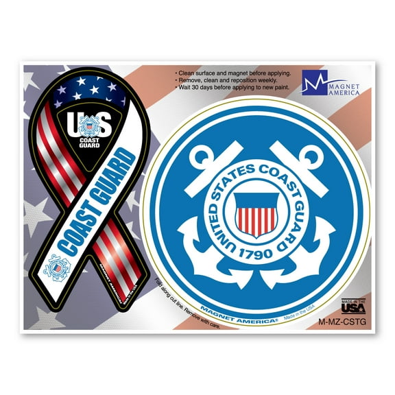 Coast Guard Combo Mini Ribbon/ Circle Magnet
