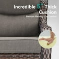 thumbnail image 6 of PARKWELL Patio Wicker Chairs Swivel Rocker Set of 4,Outdoor Rattan Swivel Glider Rocking Lounge Chairs for Patio Porch Pool,Brown/Gray, 6 of 7
