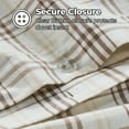 thumbnail image 3 of BNM Plaid Flannel Cotton Duvet Set, Twin, Beige, 3 of 7