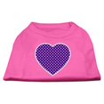 thumbnail image 1 of Purple Swiss Dot Heart Screen Print Shirt Bright Pink Lg (14), 1 of 1
