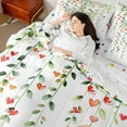 thumbnail image 4 of Castle Fairy Love Heart Print Bedding Comforter Set 7-Piece for Kids Teens Adults,Green Tree Leaves King Bedding Sets,Happy Valentine's Day Ultra Soft Bed Sheets,Luxury Bedroom Decor,Reversible, 4 of 8