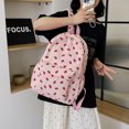 thumbnail image 6 of Corduroy Strawberry Backpack Students Bag For Women(Pink), 6 of 9