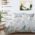 thumbnail image 3 of Winter Squirrel Elk Duvet Cover Set Full Size, Christmas Leaves Floral Xmas Tree 4 Piece Soft Microfiber Bedding Set with 1 Duvet Cover, 1 Flat Sheet, 2 Pillowcases, 3 of 9